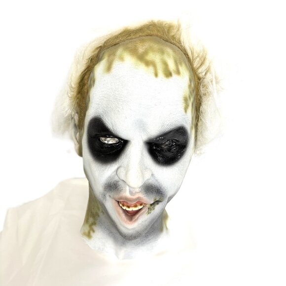 HTF Y2K - 2002  Beetlejuice w/  Hair  Latex Mask Cinema Secrets NWT NOS - Picture 2 of 13